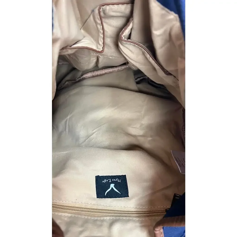 NWT! Hynes Eagle Retro Designer Canvas‎ Backpack 28L NAVY